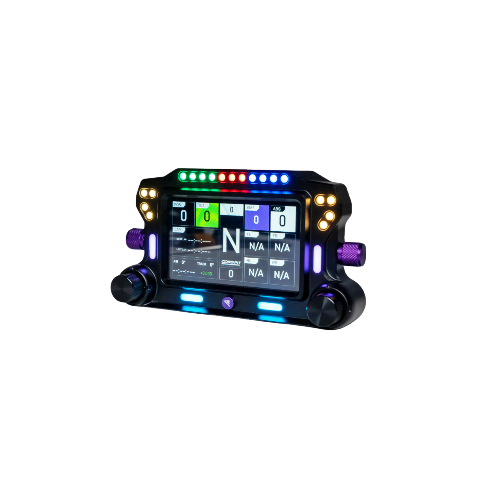 Conspit CSD dashboard showing telemetry display and RGB indicators
