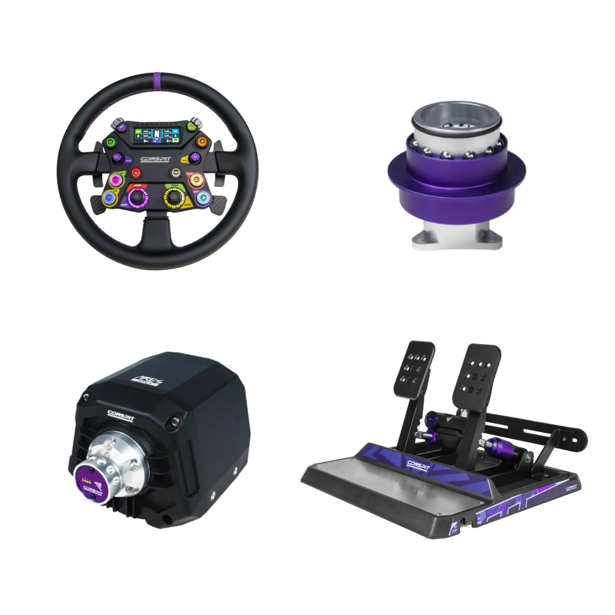 Conspit APEX Bundle with 310 APEX wheel, ARES APEX wheelbase, CDR quick release and CPP APEX 2 pedals