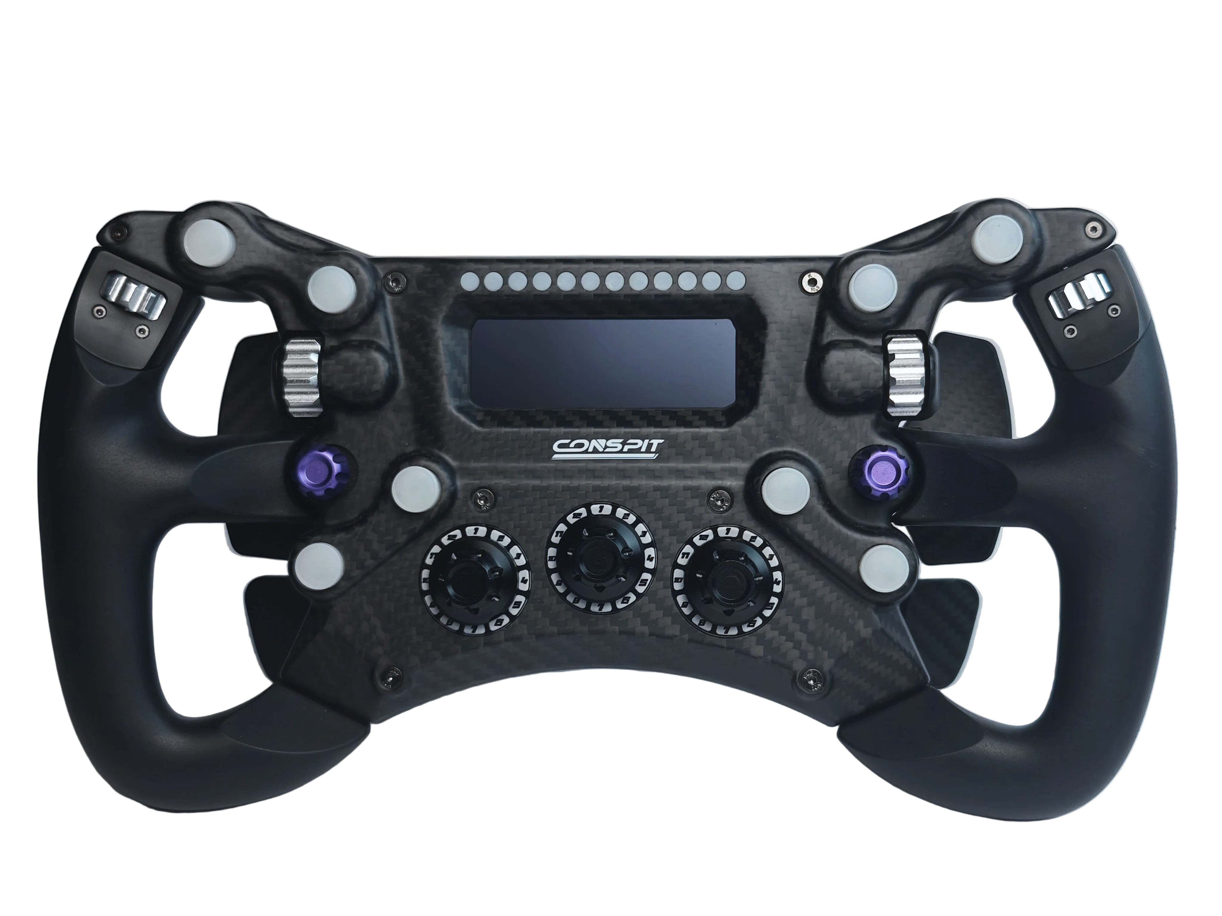 Open box CONSPIT 300 GT sim racing wheel, front view of the actual unit for sale