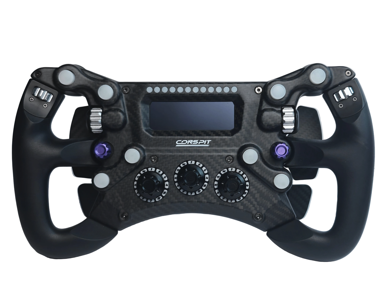 Open box CONSPIT 300 GT sim racing wheel, front view of the actual unit for sale