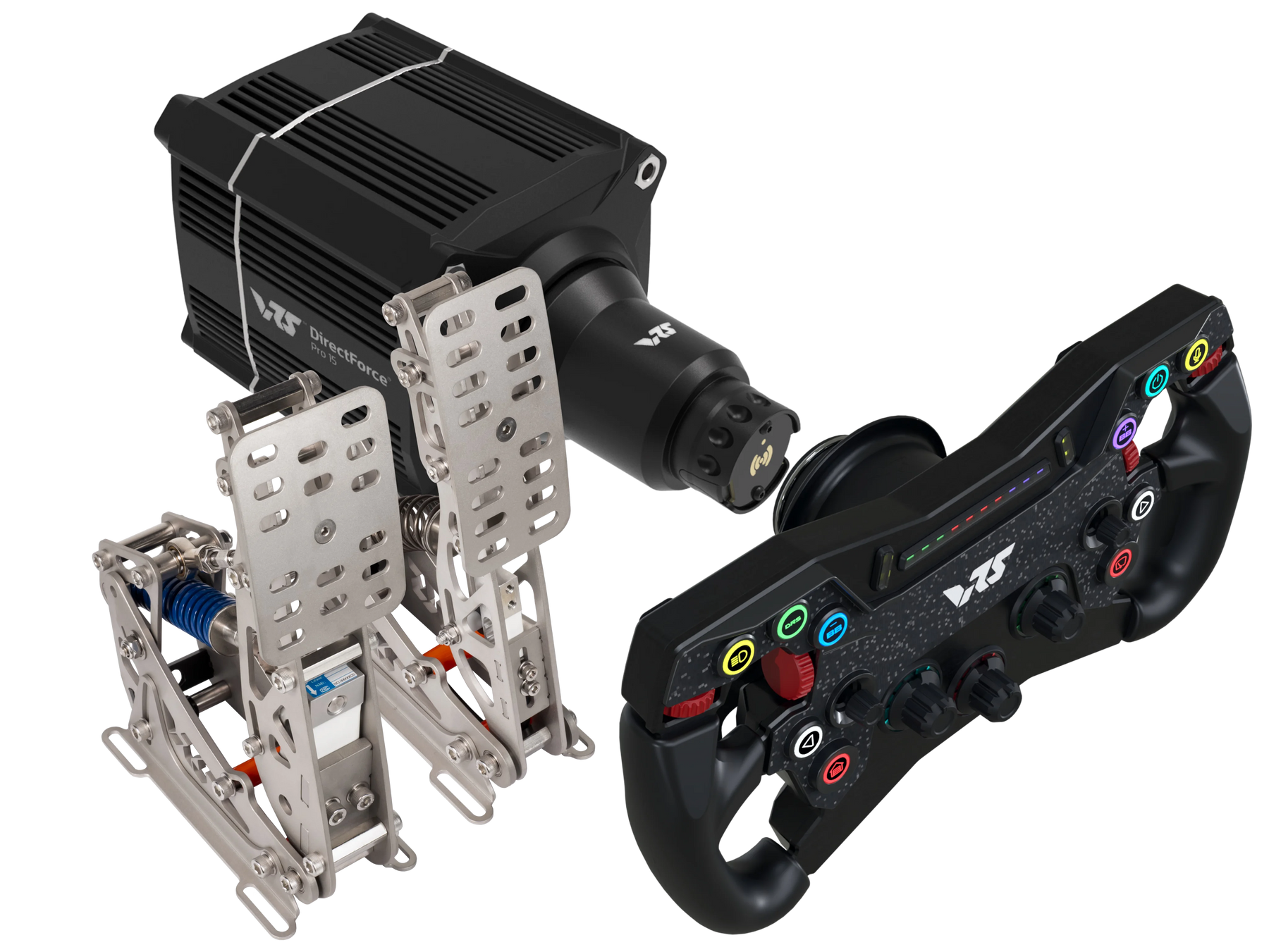 VRS R295 Steering Wheel, DFP15 Wheel Base & 2 pedals