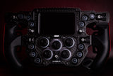 High-tech GSI Hyper P1 steering wheel with various controls and displays on a dark background